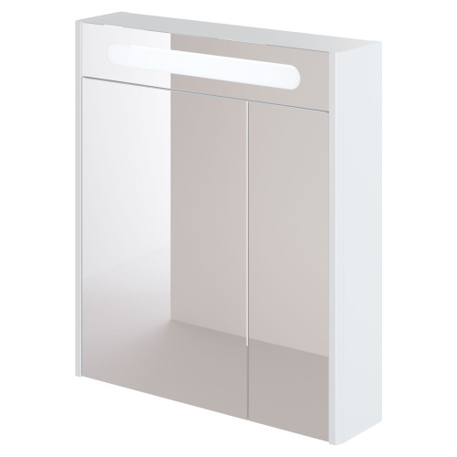 Зеркальный шкаф Итана Roberto 70 (700х170х790) с подсветкой, белый глянец (295460)