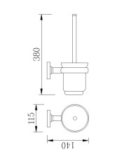 Ёрш для туалета RUSH Fiji (FI18710)