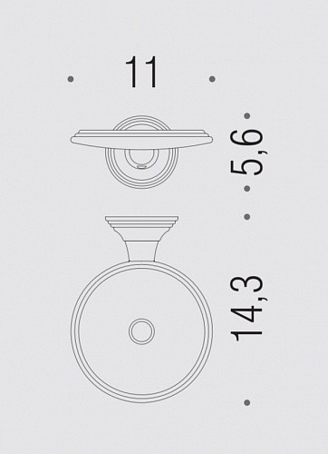 Мыльница Colombo Design Hermitage B3301.AntBrass
