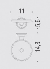 Мыльница Colombo Design Hermitage B3301.AntBrass