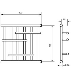 Полотенцесушитель Ника ECON ПМ-6 50/60 без полки