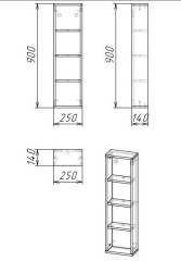 Полка подвесная Grossman БРУНО-25 см веллингтон