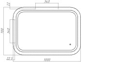 Зеркало Elis 100 white с подсветкой Sansa