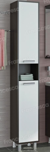 Пенал Francesca Eco 30 венге/белый (2дв. универсальный)