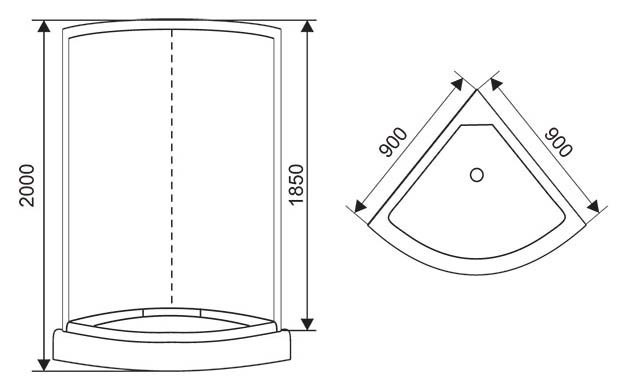 Душевая кабина Arcus AS-100 90x90