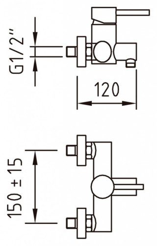 Смеситель для душа Clever Caiman Elegance 97870