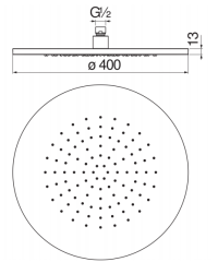 Верхний душ Nobili AD139/114CR 40 см Chrome хром