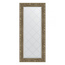 Зеркало настенное с гравировкой EVOFORM в багетной раме виньетка античная латунь, 55х125 см, BY 4059