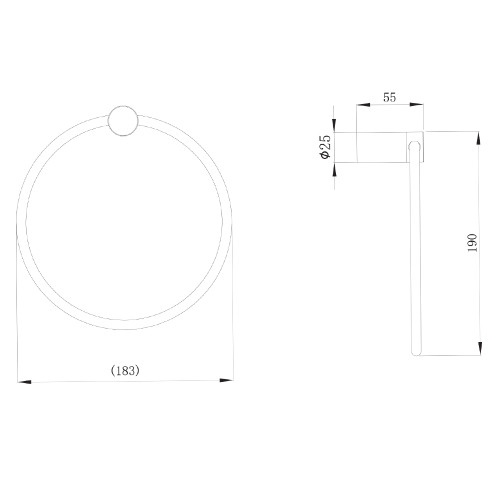 Полотенцедержатель Raiber RPG-80006, золото