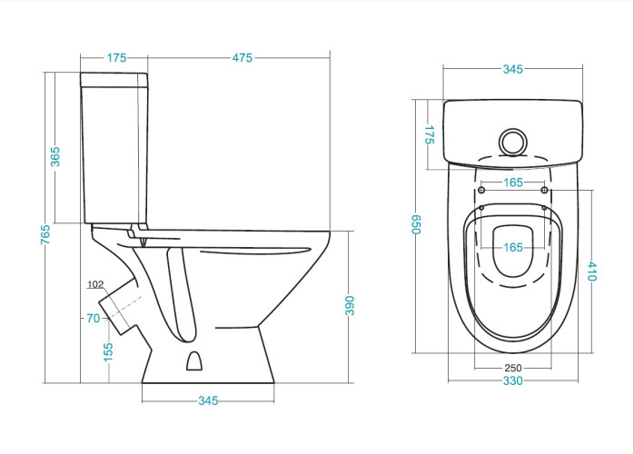 Santek Лига Унитаз-компакт с сиденьем стандарт