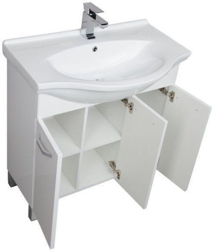 Тумба с раковиной Aquanet Глория 80 белый