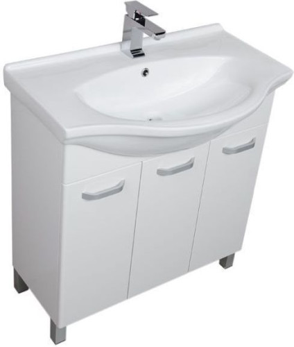 Тумба с раковиной Aquanet Глория 80 белый