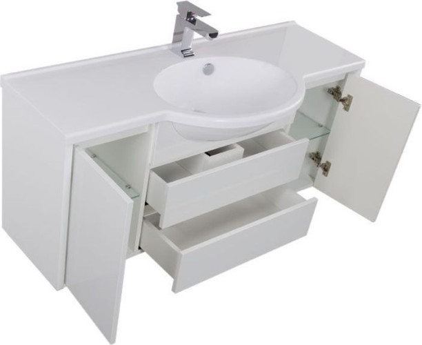 Тумба с раковиной Aquanet Лайн 120 белый