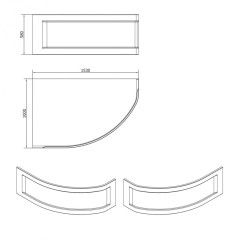 Панель для ванны фронтальная Cersanit KALIOPE 153 универсальная