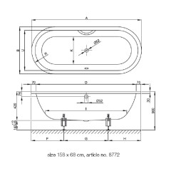 Стальная ванна Bette Starlet Flair Oval 157х70 2590-000 AR