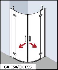 Душевая кабина Kermi Gia XP GX E55 09020VAK