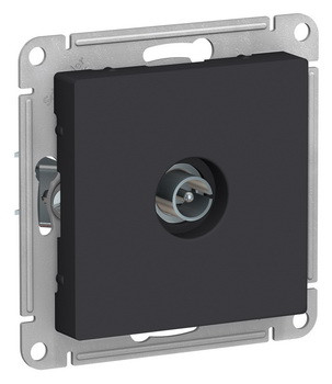 TV Розетка проходная 4DB, механизм, КАРБОН Schneider Electric ATLASDESIGN ATN001092