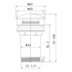 Донный клапан клик-клак (бронза) Caprigo 99-534-VOT