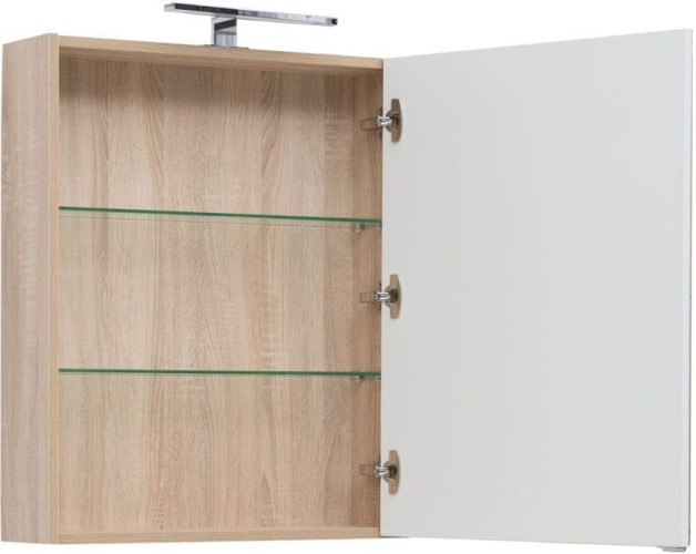 Зеркало-шкаф Aquanet Остин 65 дуб сонома