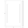 Зеркало настенное с 2-мя встроенными LED-светильниками Ledline EVOFORM 60х100 см, BY 2123