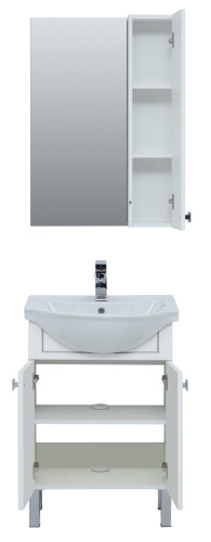 Зеркало-шкаф Aquanet Эрвин 60 белый