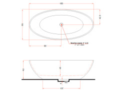 Ванна отдельностоящая TREESSE CAREZZA V308BL