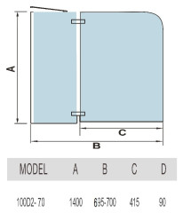 Шторка на ванну WeltWasser WW100 D2 70