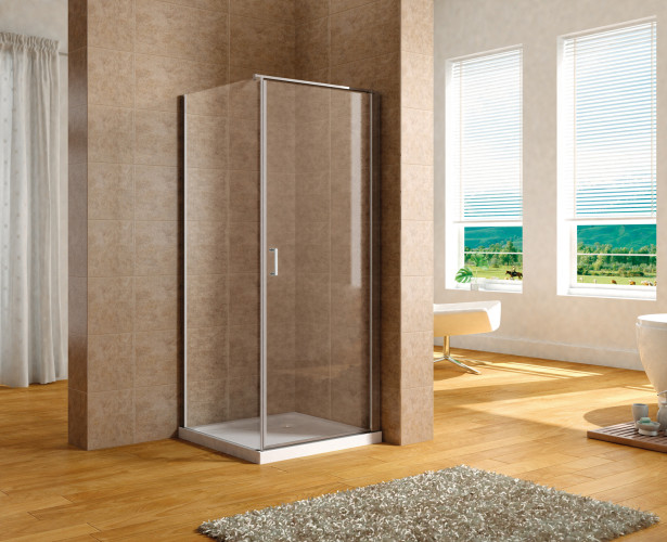 Душевой уголок Aquanet Cinetic 80х90,прозрачное стекло (AE12-N-80H190U-CT + AE12-F-90H190U-CT)