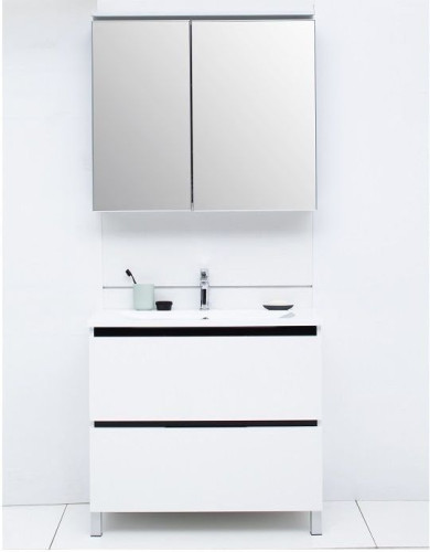 Зеркало-шкаф De Aqua 90 серебро