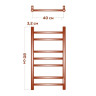 Полотенцесушитель электрический (лесенка) Bauedge Stil DB-0036, 40x80 см