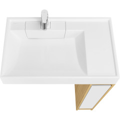 Тумба под раковину Aquaton Лондри 80 без фасада, Дуб Сантана (1A267101LH0C0)