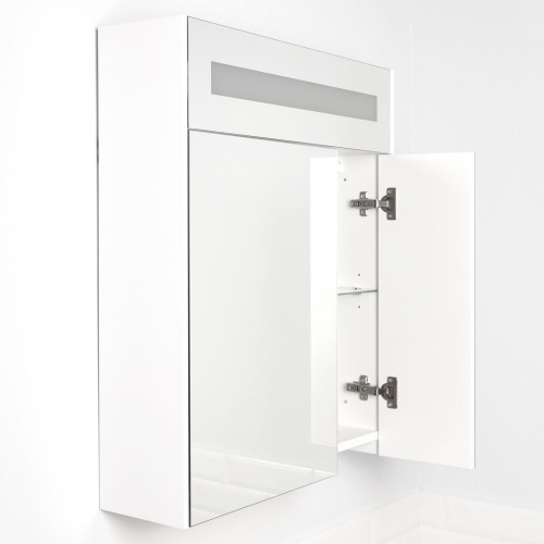 Зеркальный шкаф Итана Mia 65 (650х182х760) с подсветкой, белый глянец (761635)