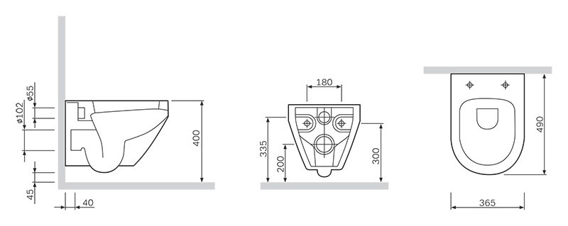 Унитаз подвесной AM.PM Spirit 2.0 C701700WH безободковый