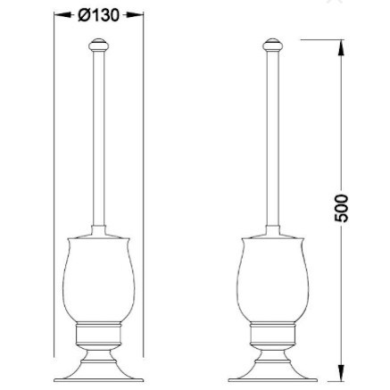 Ершик для унитаза Schein Saine Gold 7053032VF