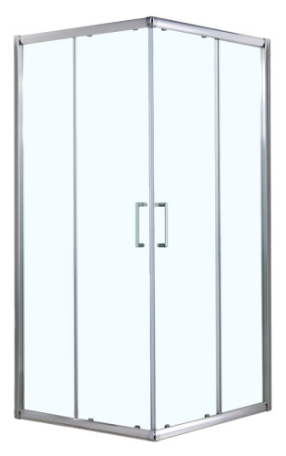 Душевое ограждение Azario GREENWOOD 1000х1000х1850, БЕЗ ПОДДОНА, прозрачное стекло 6 мм, цвет профиля серебро (AZ-NNE1142 1000)