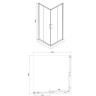 Душевое ограждение Azario GREENWOOD 1000х1000х1850, БЕЗ ПОДДОНА, прозрачное стекло 6 мм, цвет профиля серебро (AZ-NNE1142 1000)