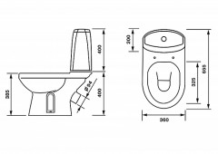 Унитаз-компакт Лея Премиум, сиденье с микролифтом, белый (41301130315)