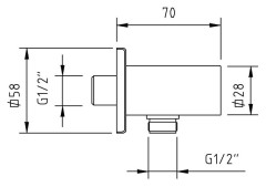 Шланговое подключение Clever Bimini 98235 с держателем ручного душа