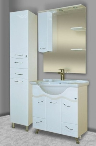 Шкаф пенал Bellezza Мари 35 с бельевой корзиной