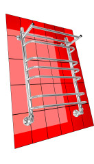 Полотенцесушитель водяной Двин форма лесенка 100х50, цвет Хром (4627090957784)