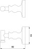 Крючок для полотенец Rush Crete CR35220