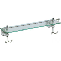 Полка прямая (стеклянная) 60 см S-005891A Savol хром