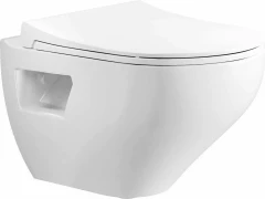 Унитаз подвесной Bien ION безободковый с гигиеническим покрытием в комплекте с сиденьем микролифт IOKA050N2VP0W5000 + RCMU11W5W5HBO