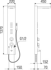 Душевая панель AVEK ART 10037