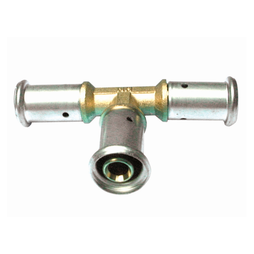 Тройник равнопроходный, латунь пресс, 16x16x16, HENCO