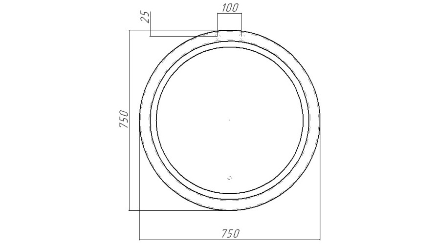 Зеркало Gia 75 white с подсветкой Sansa