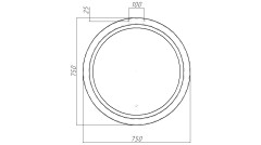 Зеркало Gia 75 white с подсветкой Sansa