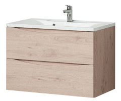 Тумба Итана Мишель 80 792х444х550 подвесная с раковиной Milena 80 Сосна фактурная натуральная (CS00080620)