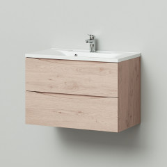 Тумба Итана Мишель 80 792х444х550 подвесная с раковиной Milena 80 Сосна фактурная натуральная (CS00080620)