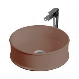 Раковина Artceram Atelier 440*440*150 отверстия для смесителя-отсутствуют Brown tortora